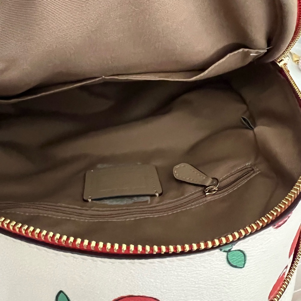 Coach Court Backpack With Heart Cherry Print - Picture 3 of 12